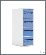 arquivo de a&ccedil;o 4 gavetas - colorido