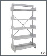 estante biblioteca de a&ccedil;o - simples ou dupla