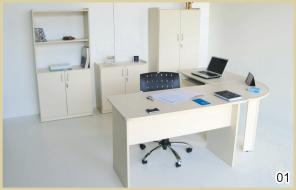 mesa secretaria - 2 gavetas - p&eacute;s painel