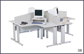 esta&ccedil;&atilde;o de trabalho - p&eacute;s met&aacute;licos calha