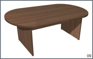 mesa de reuni&atilde;o oval madeirada