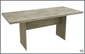 mesa de reuni&atilde;o retangular madeirada