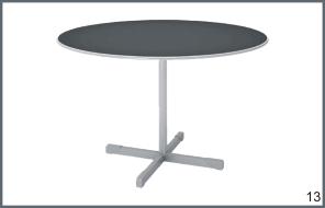 mesa de reuni&atilde;o redonda - p&eacute;s de ferro