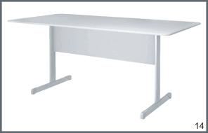 mesa de reuni&atilde;o retangular - p&eacute;s de ferro